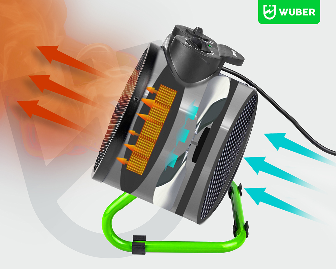 Wuber električni grijač 2KW